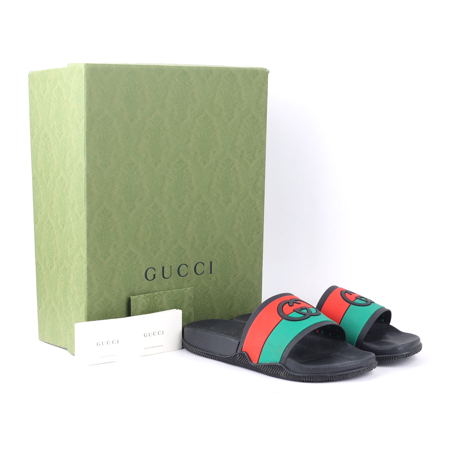 Gucci GG Signature Stripe Slide Sandals