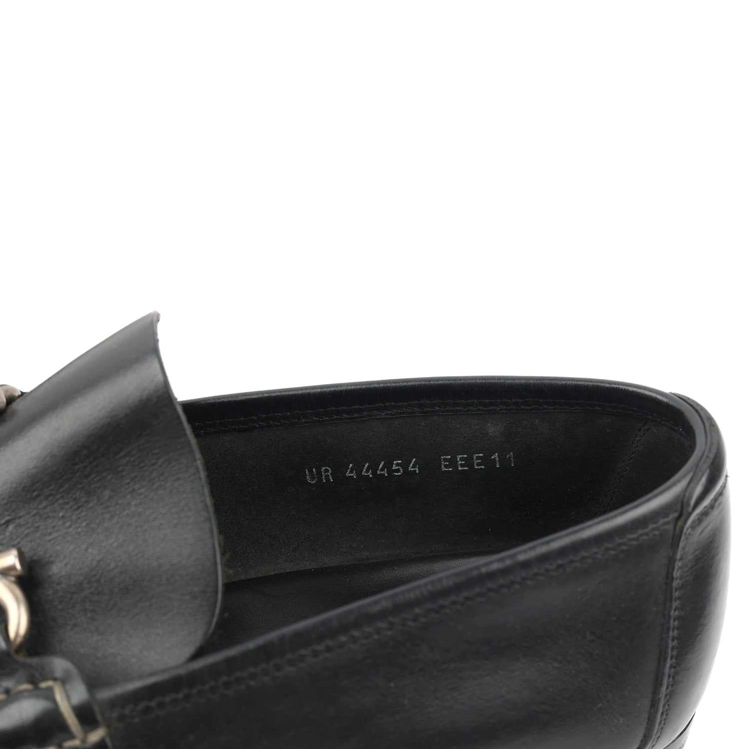 Black Leather Gancini Bit Loafers