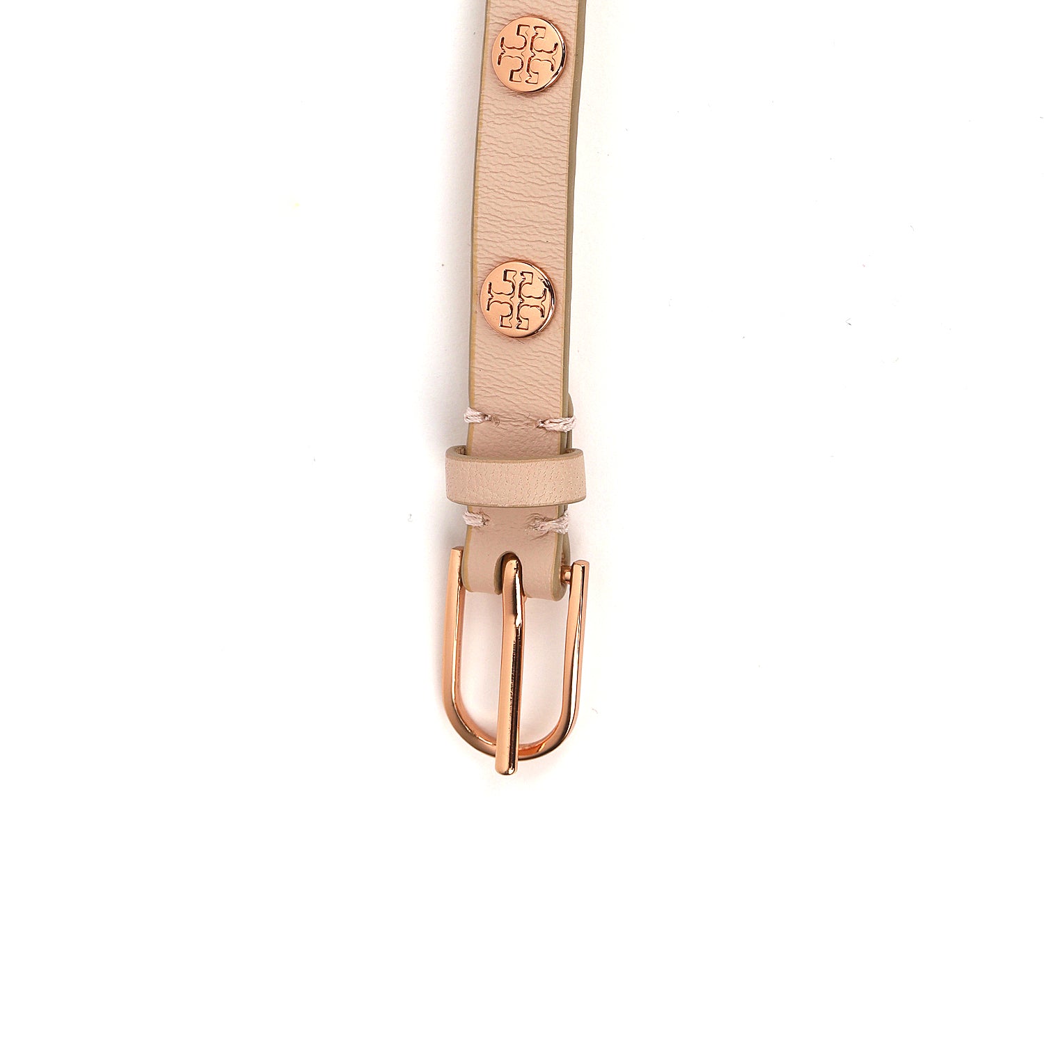 Tory Burch double-wrap high quality logo stud - rot/gold