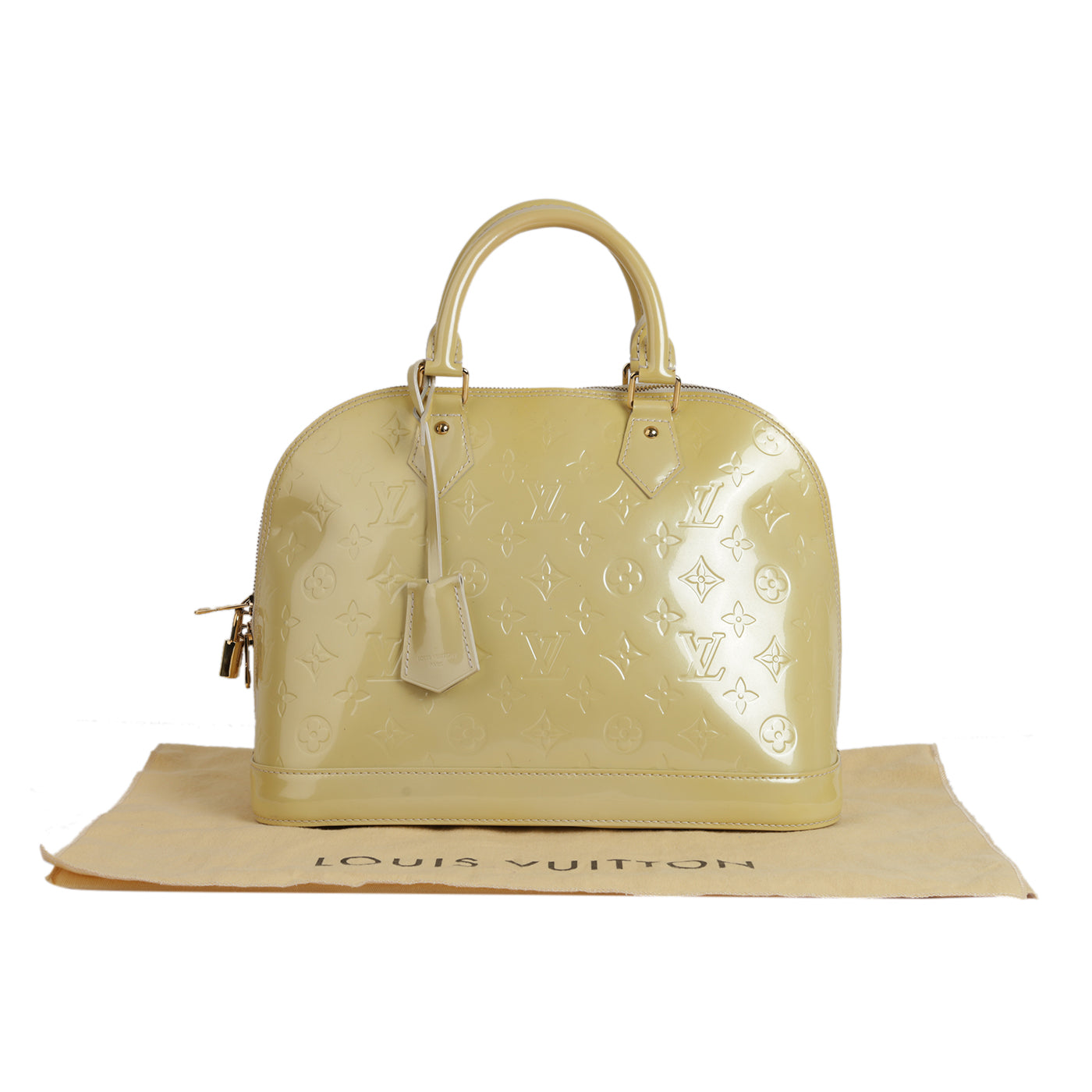 Louis Vuitton Yellow Monogram Vernis Alma PM Bag