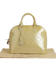 Louis Vuitton Yellow Monogram Vernis Alma PM Bag