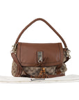 Gucci GG Canvas And Leather Flap Bella Shoulder Bag