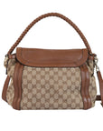 Gucci GG Canvas And Leather Flap Bella Shoulder Bag