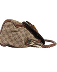 Gucci GG Canvas And Leather Flap Bella Shoulder Bag