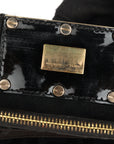 Fendi Black Zucca Canvas and Patent Leather Mia Shoulder Bag