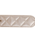 Chanel Silver Leather Quilted Belt Size 34"