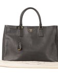 Prada Black Saffiano Lux Leather Large Gardener's Tote