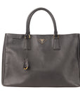 Prada Black Saffiano Lux Leather Large Gardener's Tote