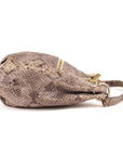 Michael Kors Grey/Black Python Embossed Leather Crossbody Bag