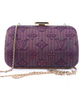 Louis Vuitton Monogram Satin Clutch Chain Shoulder Bag