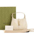 Gucci White Leather Mini 1961 Jackie Shoulder Bag