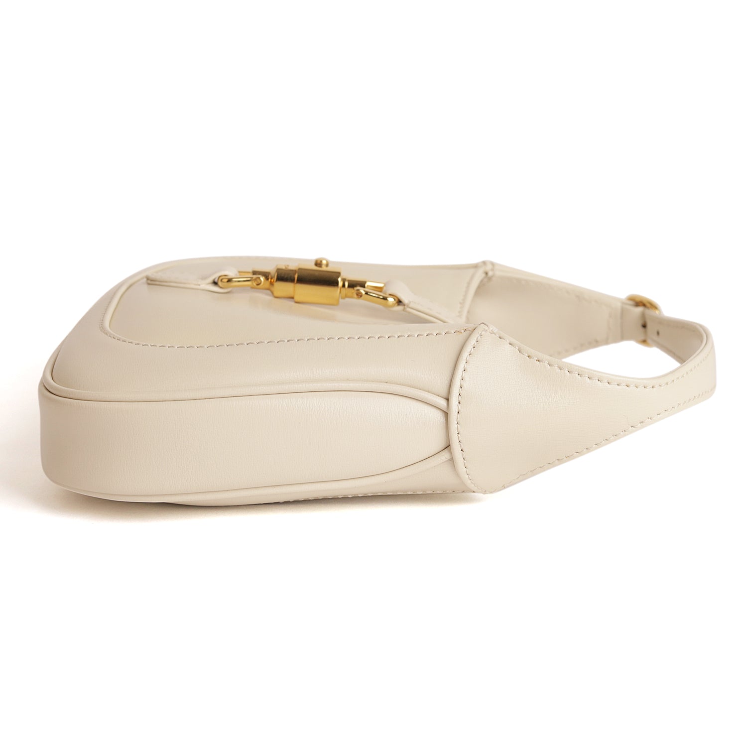 Gucci White Leather Mini 1961 Jackie Shoulder Bag