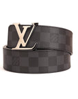 Louis Vuitton Damier Cobalt 40mm LV Initiales Belt