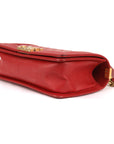 CHANEL Red Medium Lambskin Boy Flap Bag