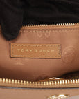 Tory Burch Tan Leather Oversized Robinson Double Zip Tote