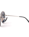 Versace Silver/Purple Metal MOD 2176 Medusa Rimless Round Sunglasses