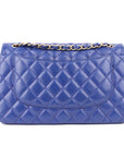 Chanel Blue Quilted Leather Classic Jumbo Double Flap Bag