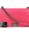 Chanel Quilted Lambskin Large Boy Flap Pink