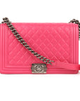 Chanel Quilted Lambskin Large Boy Flap Pink