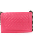 Chanel Quilted Lambskin Large Boy Flap Pink