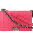 Chanel Quilted Lambskin Large Boy Flap Pink