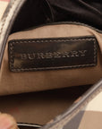 Burberry Metallic/Beige Nova Check PVC and Leather Brooke Hobo