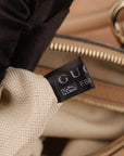 Gucci Beige/Rose Gold Metallic GG Fabric & Leather Tote