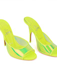 Christian Louboutin PVC Just Arch 100 Neon Yellow - Size EU 37.5