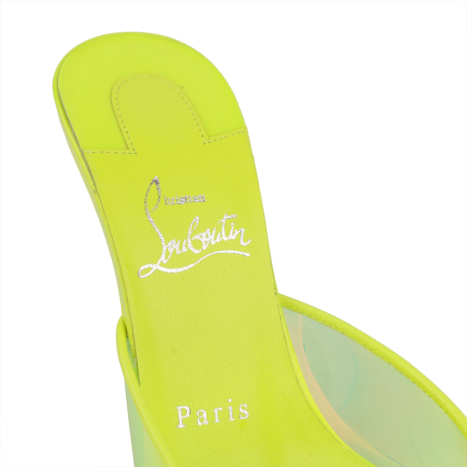 Christian Louboutin PVC Just Arch 100 Neon Yellow - Size EU 37.5