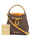 Michael Kors Suri Small Leather Bucket Crossbody Drawstring Hobo Handbag