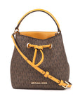 Michael Kors Suri Small Leather Bucket Crossbody Drawstring Hobo Handbag