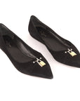 Louis Vuitton Suede Lock It Ballerina Flats