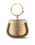 Chloé Python Skin Nile Bracelet Bag Beige/Black