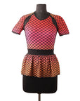 Missoni Top Knit Pink & Black Colour Open Back