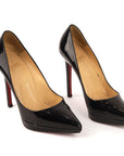 Christian Louboutin Black Patent Leather Pigalle Plato Pointed Toe Pumps Size - EU 35.5