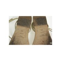 Gold Monogram Metallic Flat Thong Sandals (Size - 36.5'')