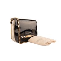 Zadie Patent Leather Chain-Link Crossbody Bag