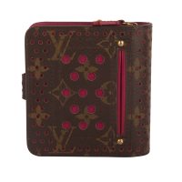 Purple Monogram Perforated Limited Edition Compact Wallet