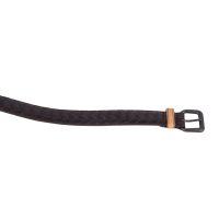 Tri-Color Intrecciato Leather Buckle Belt