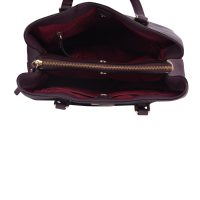 Dark Plum Leather Evageline Laurel Way Satchel Bag