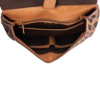Leopard Print Coated Canvas & Leather Miss Sicily Bag